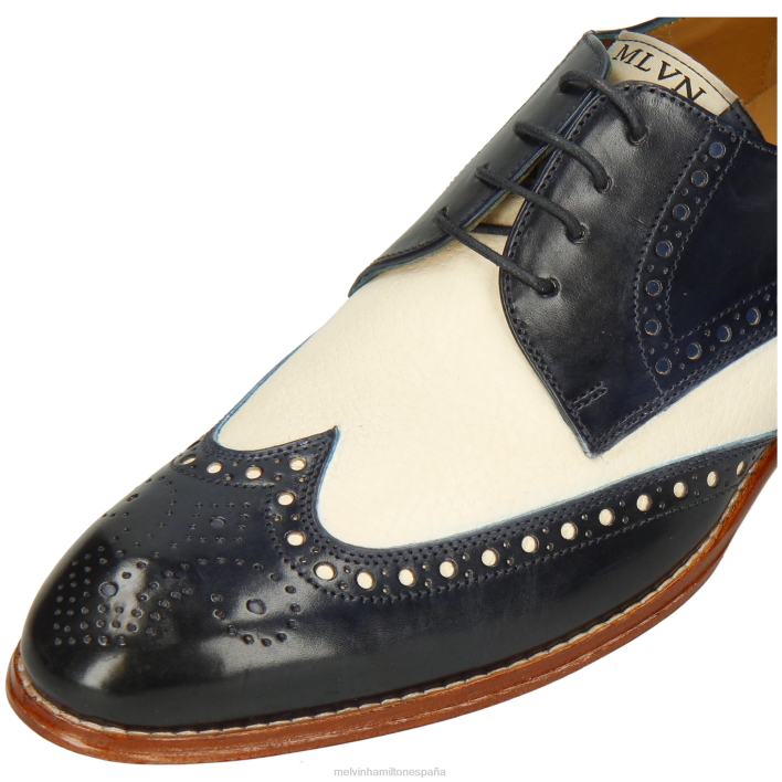 kane 5 hombres Melvin & Hamilton azul JRT4440 zapatos derby