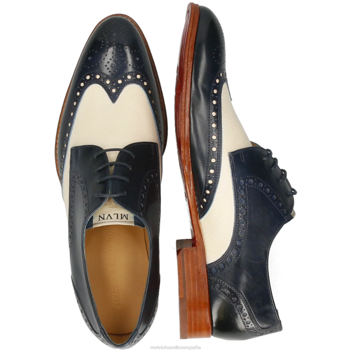 kane 5 hombres Melvin & Hamilton azul JRT4440 zapatos derby