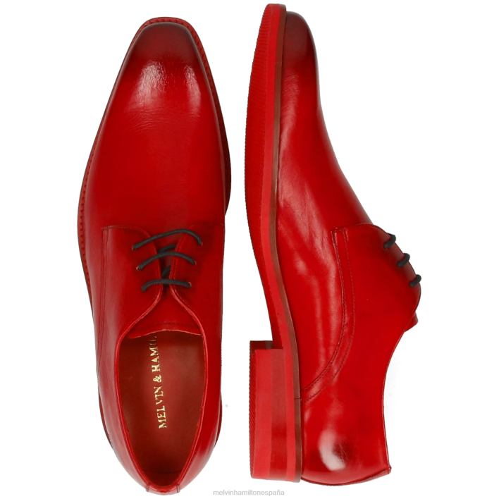 lanza 24 hombres Melvin & Hamilton rojo JRT4399 zapatos derby