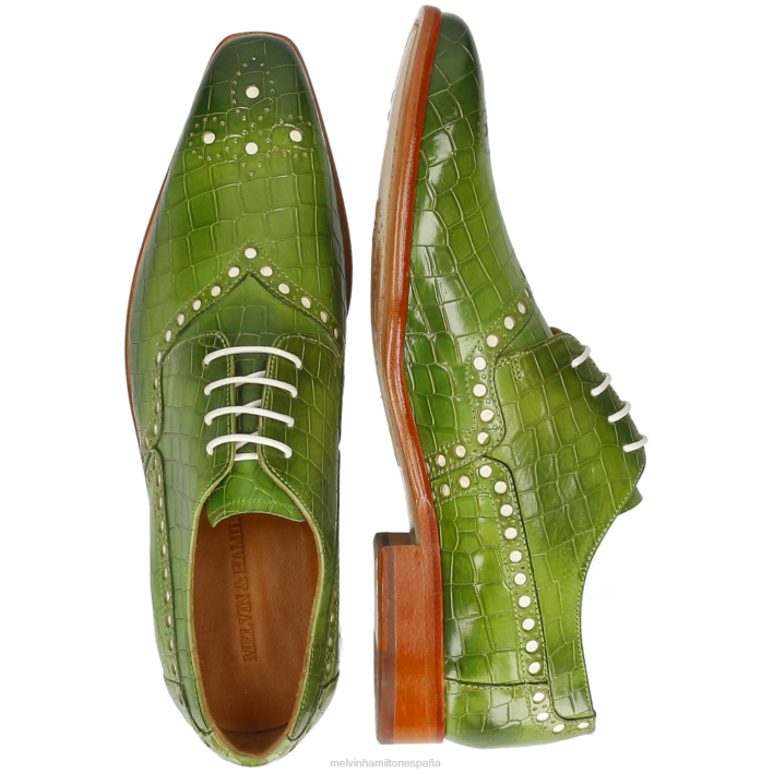 lanza 66 hombres Melvin & Hamilton verde JRT4427 zapatos derby