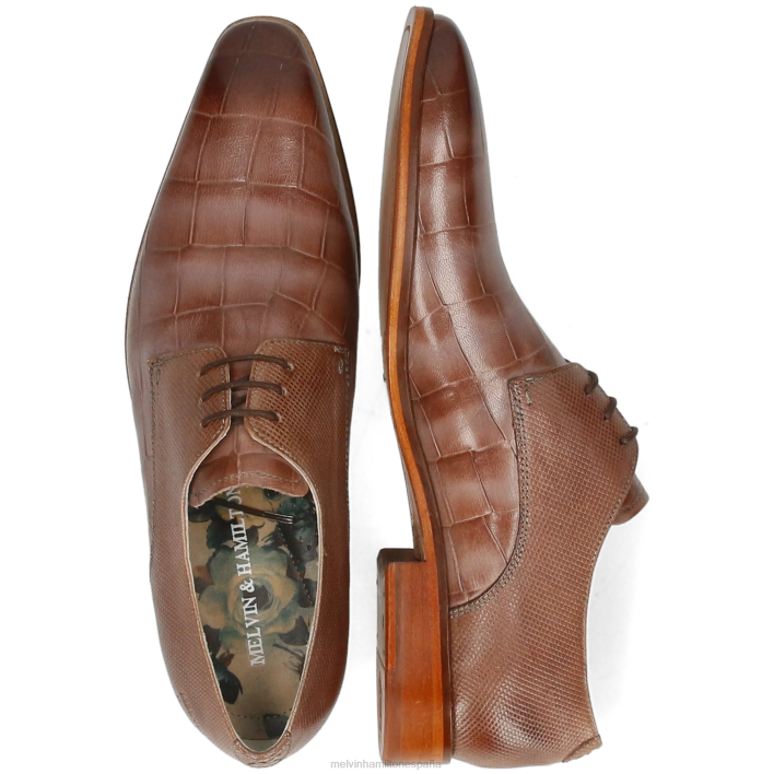 luis 13 hombres Melvin & Hamilton gris pardo JRT4489 zapatos derby