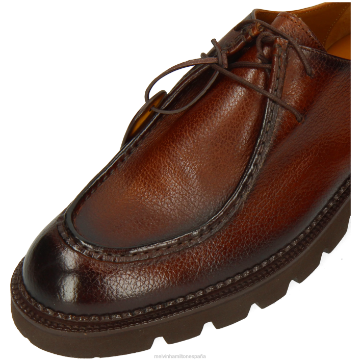 perforar 10 hombres Melvin & Hamilton marrón JRT4416 zapatos derby