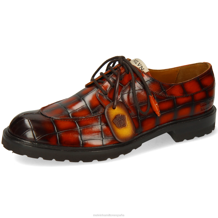 perforar 2 hombres Melvin & Hamilton naranja JRT4430 zapatos derby