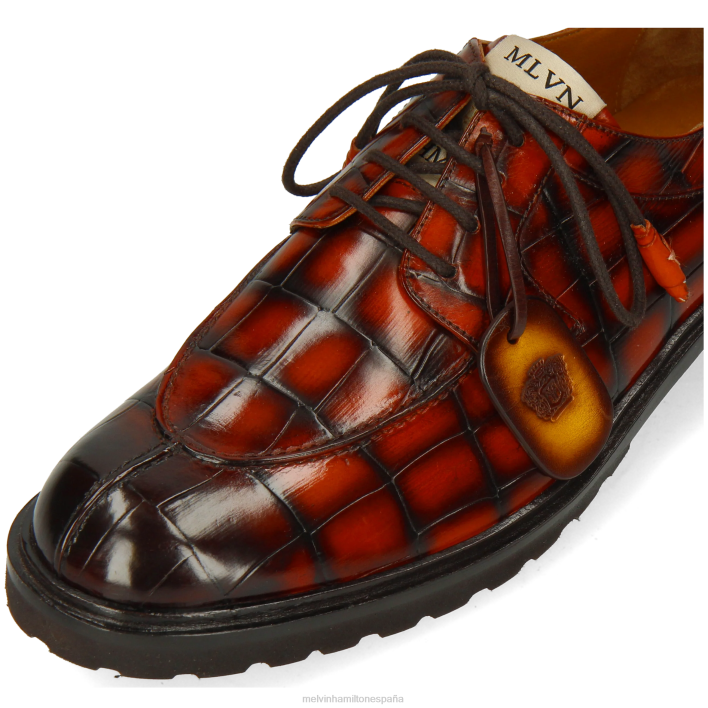perforar 2 hombres Melvin & Hamilton naranja JRT4430 zapatos derby