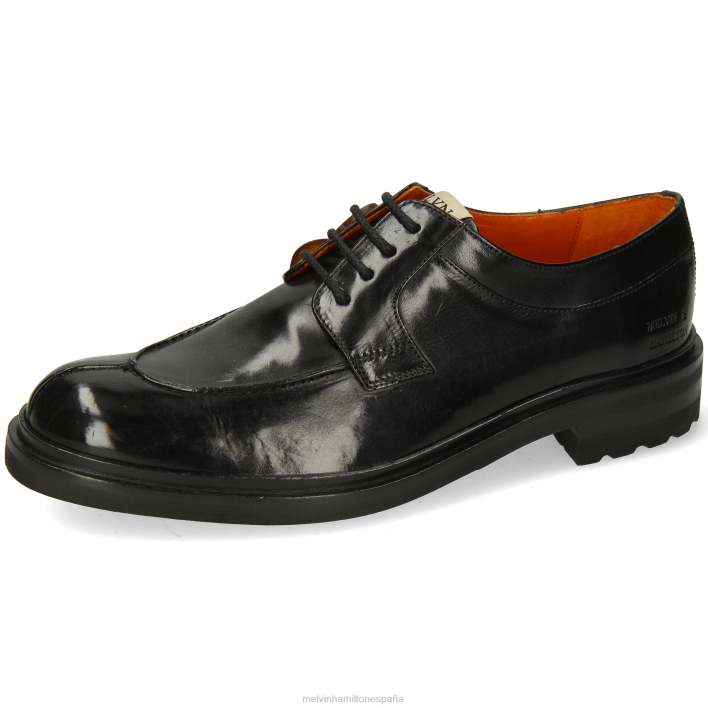 perforar 2 hombres Melvin & Hamilton negro JRT4369 zapatos derby