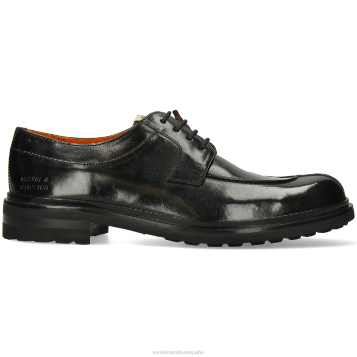 perforar 2 hombres Melvin & Hamilton negro JRT4369 zapatos derby