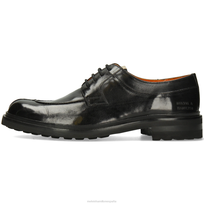 perforar 2 hombres Melvin & Hamilton negro JRT4369 zapatos derby
