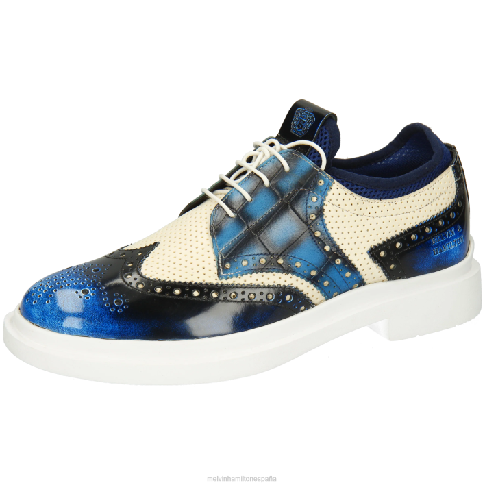 ron 2 hombres Melvin & Hamilton azul JRT4547 zapatos derby