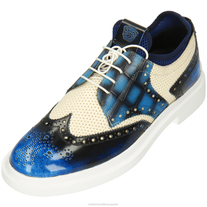 ron 2 hombres Melvin & Hamilton azul JRT4547 zapatos derby