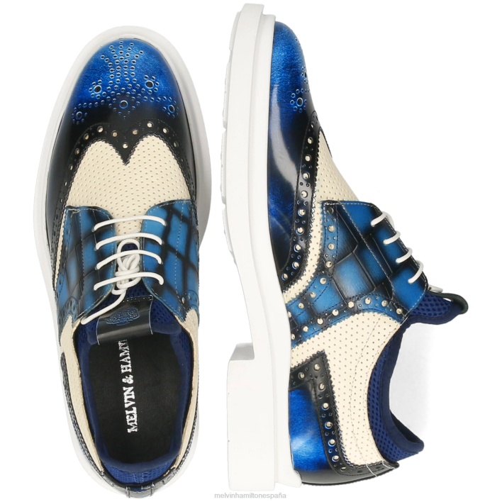 ron 2 hombres Melvin & Hamilton azul JRT4547 zapatos derby