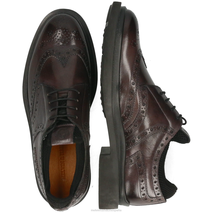 ron 2 hombres Melvin & Hamilton gris pardo JRT4463 zapatos derby