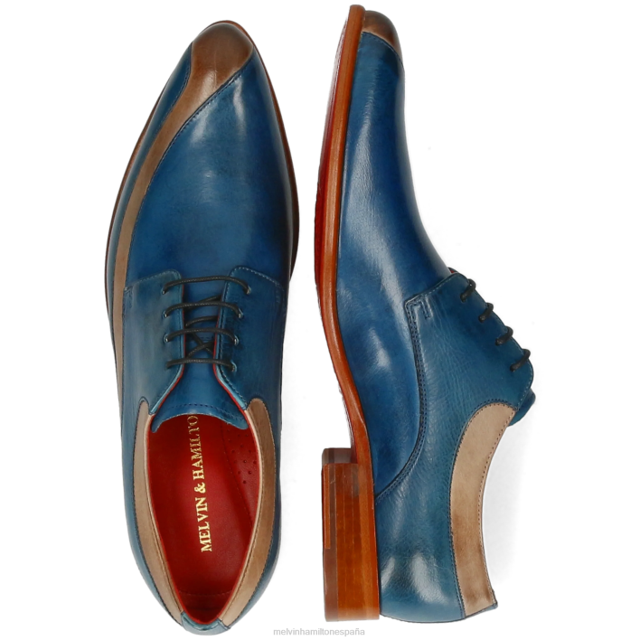 toni 36 hombres Melvin & Hamilton azul JRT4503 zapatos derby