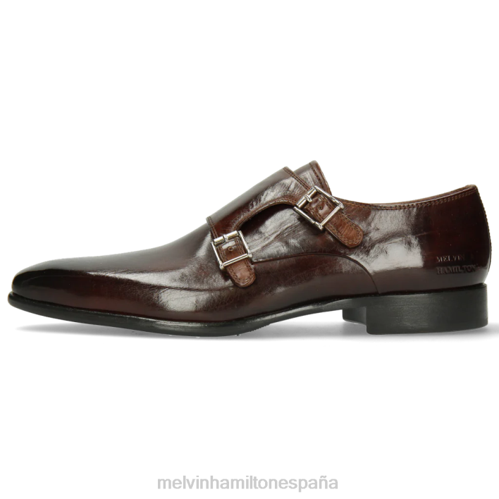 lanza 10 hombres Melvin & Hamilton marrón JRT4349 zapatos monje