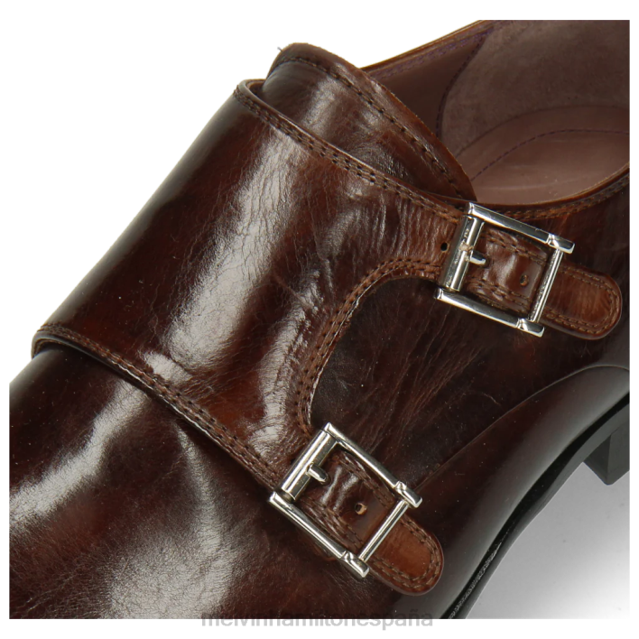 lanza 10 hombres Melvin & Hamilton marrón JRT4349 zapatos monje