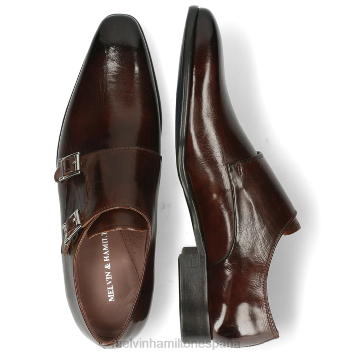 lanza 10 hombres Melvin & Hamilton marrón JRT4349 zapatos monje
