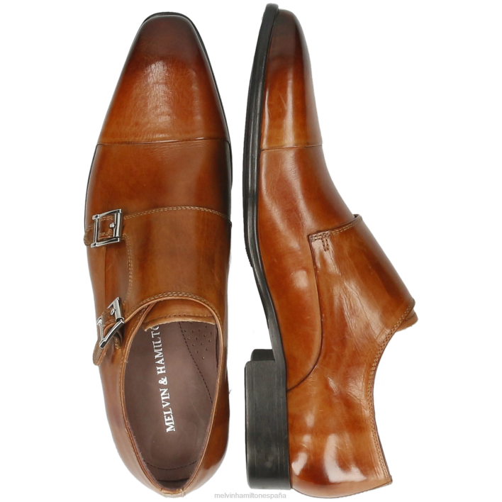 lanza 1 hombres Melvin & Hamilton marrón JRT4351 zapatos monje