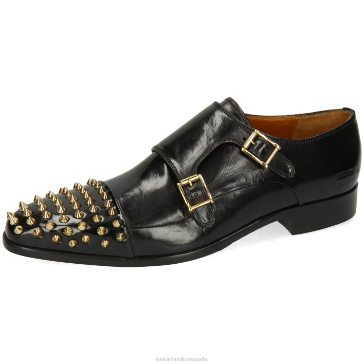 lanza 1 hombres Melvin & Hamilton negro JRT4343 zapatos monje