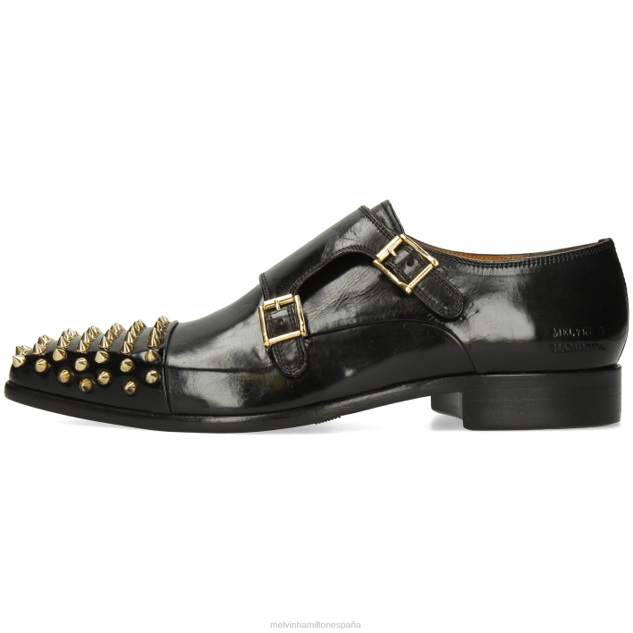lanza 1 hombres Melvin & Hamilton negro JRT4343 zapatos monje