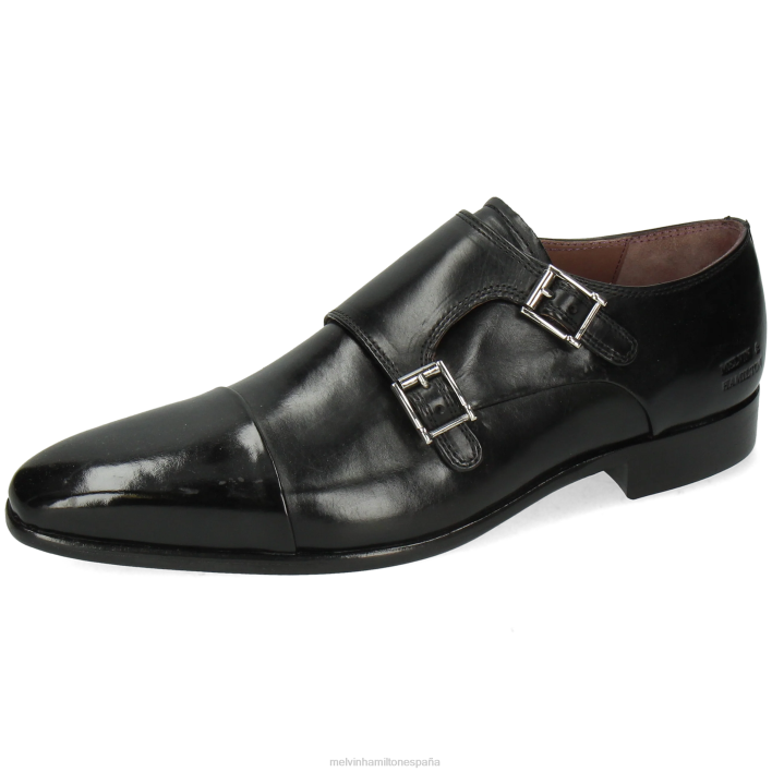 lanza 1 hombres Melvin & Hamilton negro JRT4347 zapatos monje