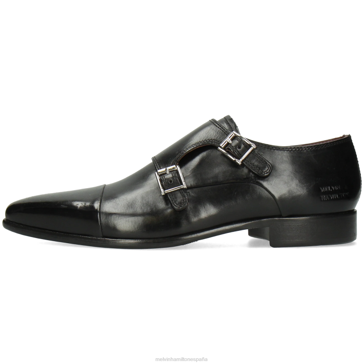 lanza 1 hombres Melvin & Hamilton negro JRT4347 zapatos monje