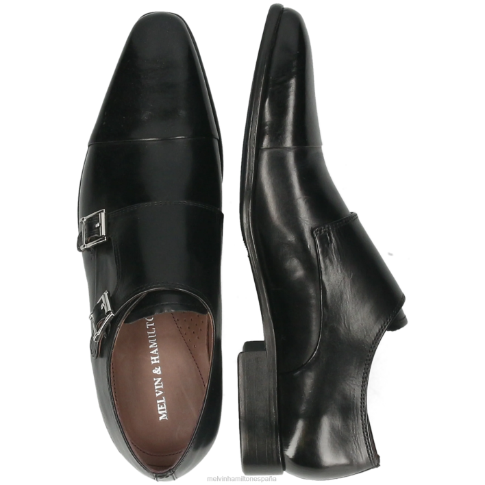 lanza 1 hombres Melvin & Hamilton negro JRT4347 zapatos monje
