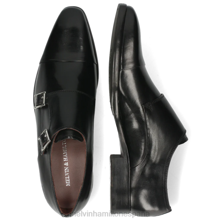 lanza 1 hombres Melvin & Hamilton negro JRT4348 zapatos monje