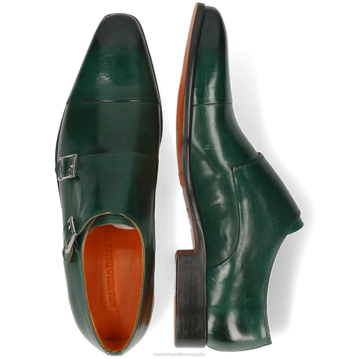 lanza 1 hombres Melvin & Hamilton verde JRT4328 zapatos monje