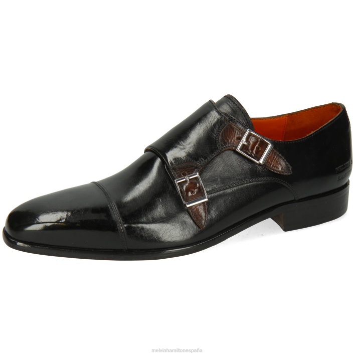 luis 52 hombres Melvin & Hamilton negro JRT4341 zapatos monje