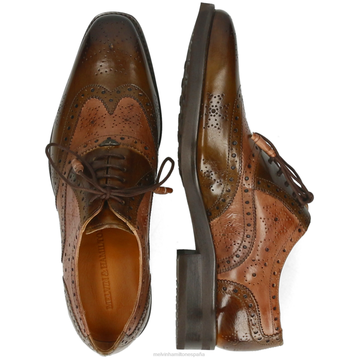Jeff 28 hombres Melvin & Hamilton marrón JRT4174 zapatos Oxford