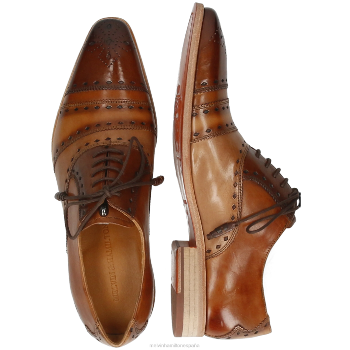elvis 62 hombres Melvin & Hamilton marrón JRT4208 zapatos Oxford