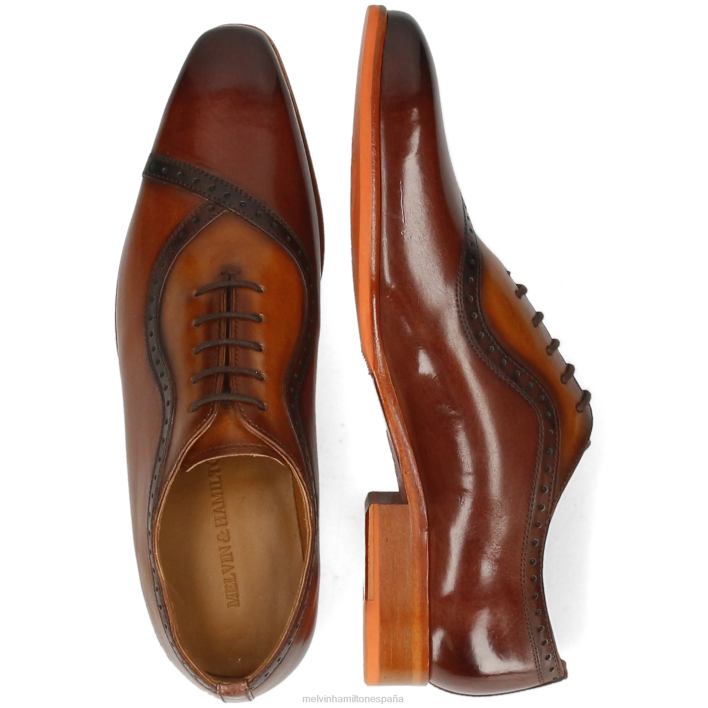 lanza 16 hombres Melvin & Hamilton marrón JRT4212 zapatos Oxford