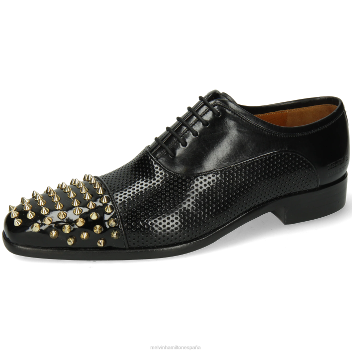 lanza 23 hombres Melvin & Hamilton negro JRT4151 zapatos Oxford