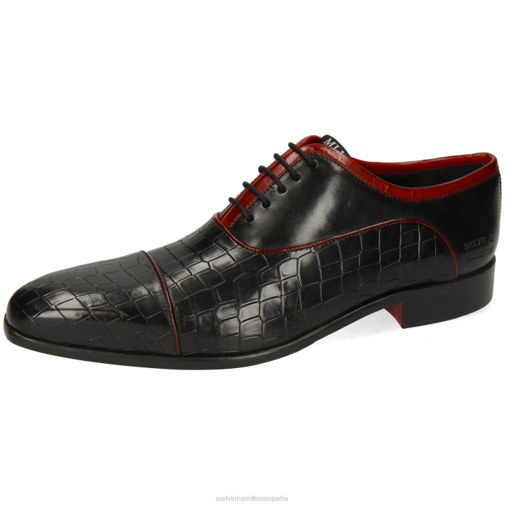lanza 23 hombres Melvin & Hamilton negro JRT4152 zapatos Oxford