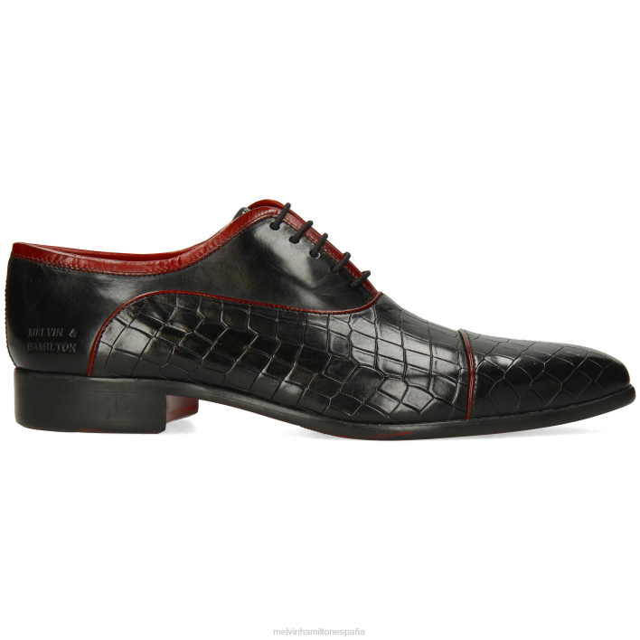 lanza 23 hombres Melvin & Hamilton negro JRT4152 zapatos Oxford