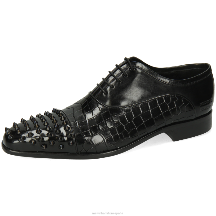 lanza 23 hombres Melvin & Hamilton negro JRT4158 zapatos Oxford