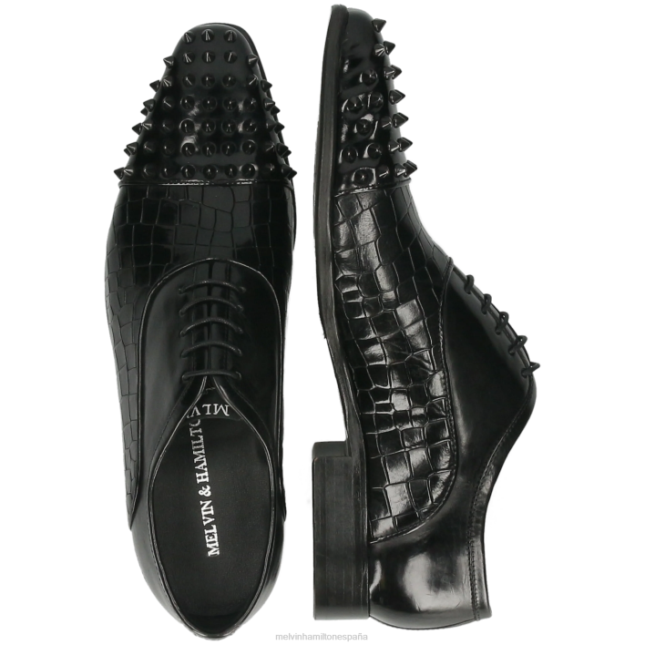 lanza 23 hombres Melvin & Hamilton negro JRT4158 zapatos Oxford