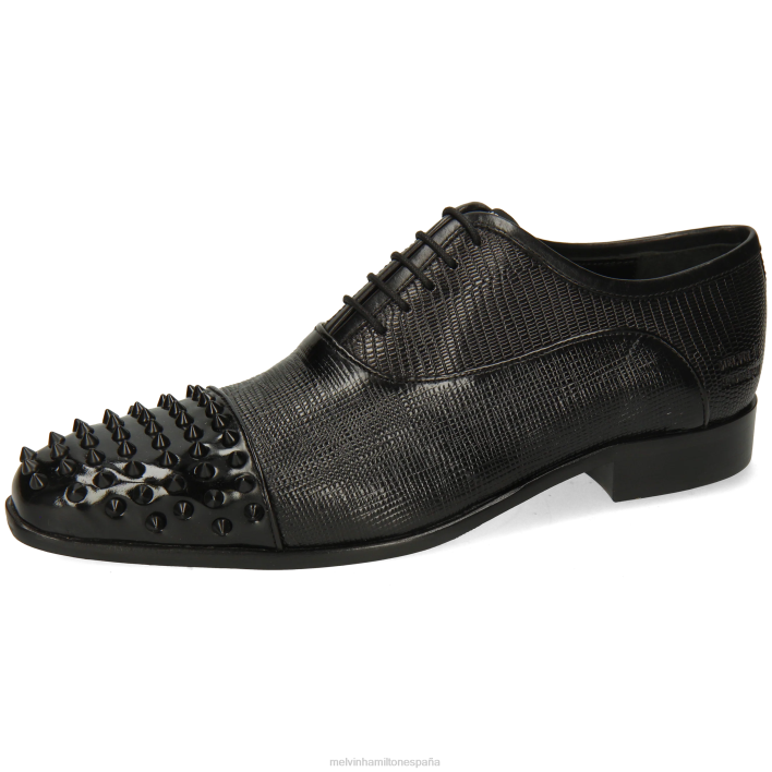 lanza 23 hombres Melvin & Hamilton negro JRT4164 zapatos Oxford