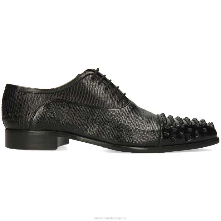 lanza 23 hombres Melvin & Hamilton negro JRT4164 zapatos Oxford