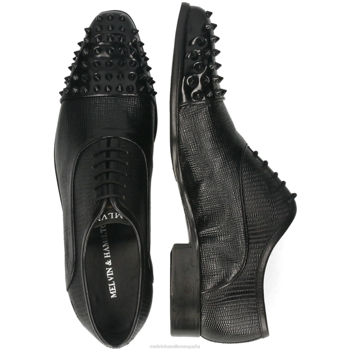 lanza 23 hombres Melvin & Hamilton negro JRT4164 zapatos Oxford