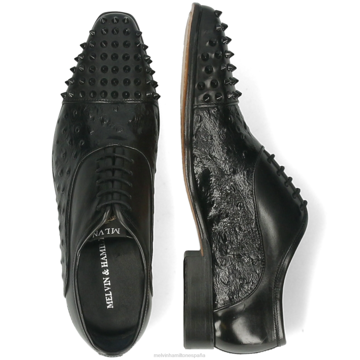 lanza 23 hombres Melvin & Hamilton negro JRT4165 zapatos Oxford