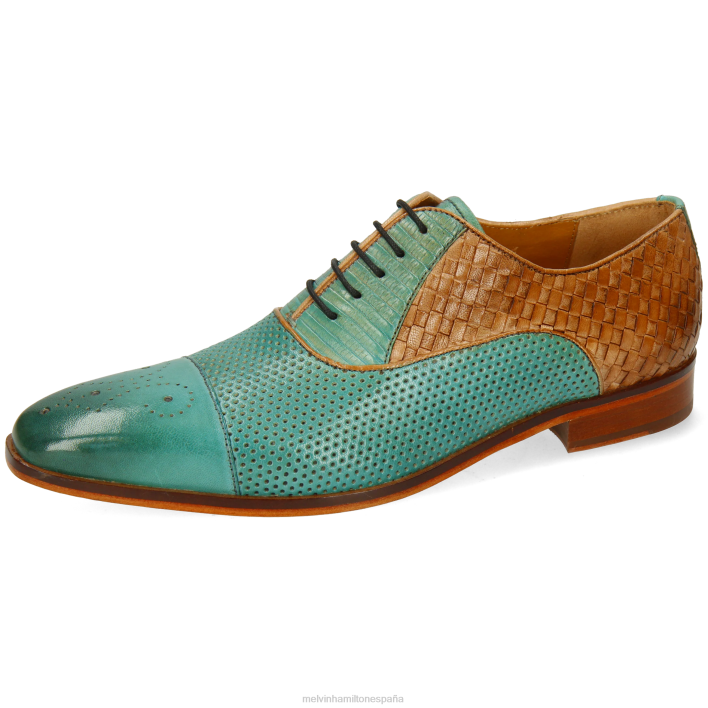 lanza 55 hombres Melvin & Hamilton turquesa JRT4205 zapatos Oxford