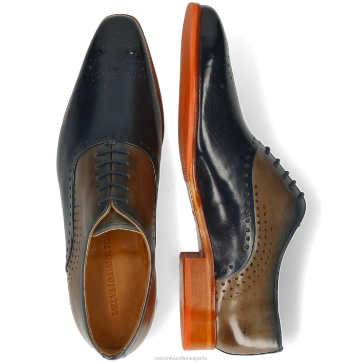 luis 41 hombres Melvin & Hamilton azul JRT4163 zapatos Oxford