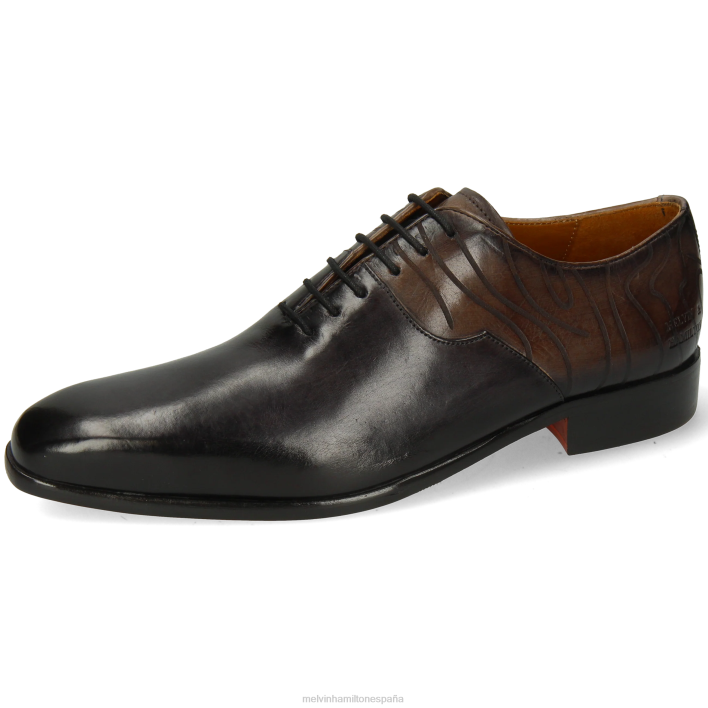 luis 53 hombres Melvin & Hamilton negro JRT4182 zapatos Oxford