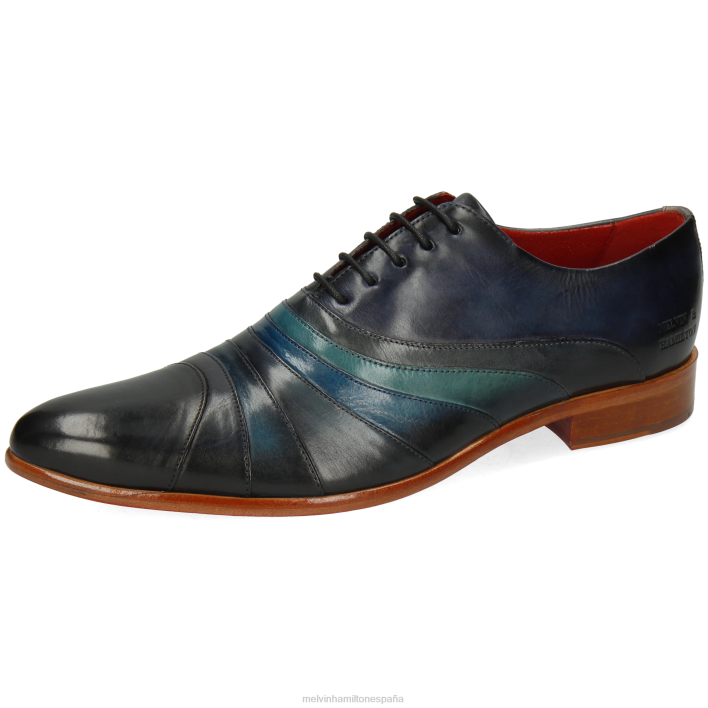 toni 43 hombres Melvin & Hamilton azul JRT4175 zapatos Oxford