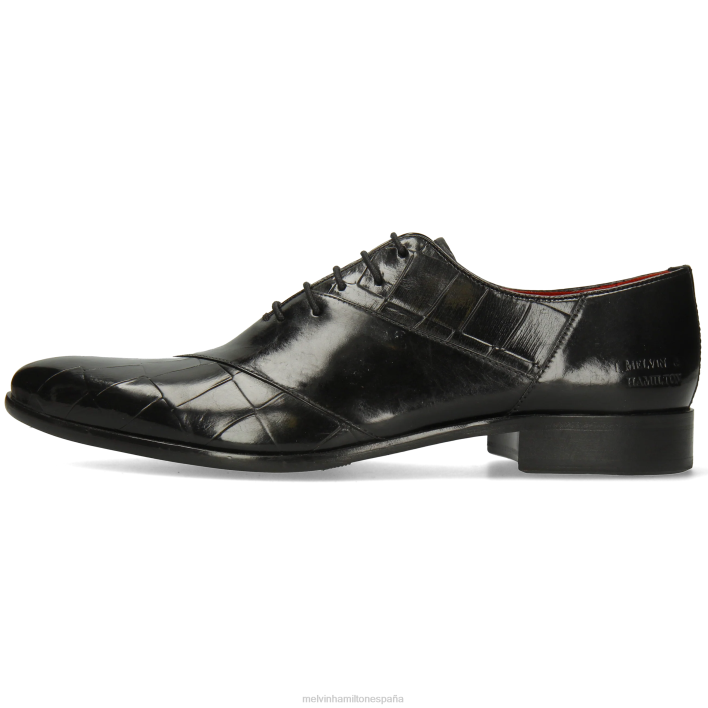 toni 49 hombres Melvin & Hamilton negro JRT4179 zapatos Oxford