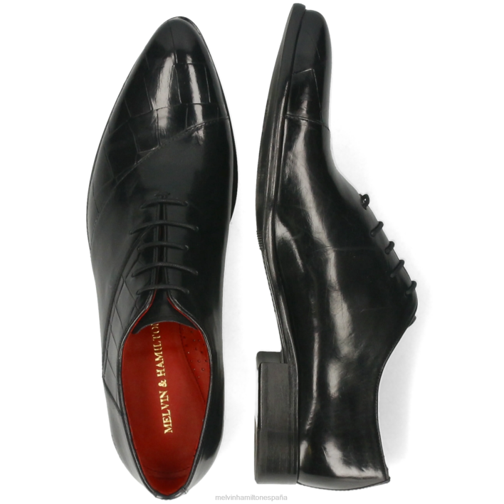 toni 49 hombres Melvin & Hamilton negro JRT4179 zapatos Oxford