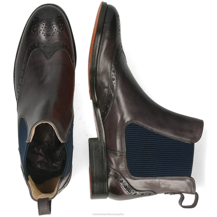 amelia 5 mujer Melvin & Hamilton gris JRT4991 botines