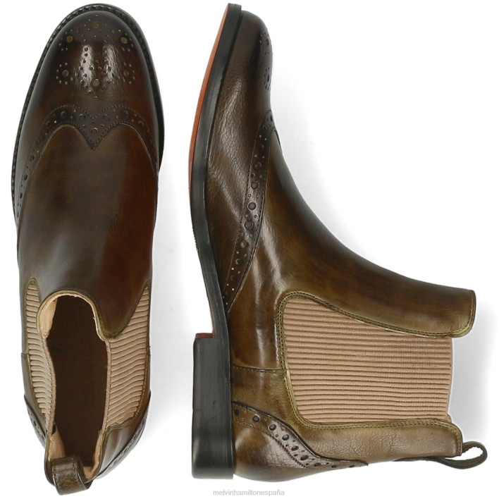 amelia 5 mujer Melvin & Hamilton verde JRT4919 botines