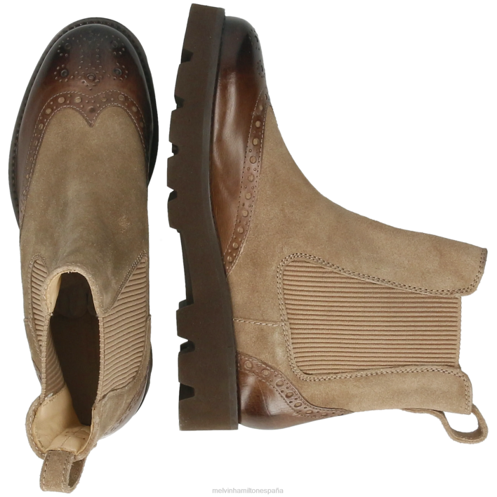 jade 8 mujer Melvin & Hamilton marrón JRT4809 botines
