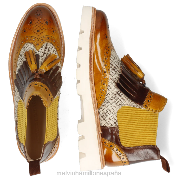 selina 5 mujer Melvin & Hamilton marrón claro JRT41047 botines